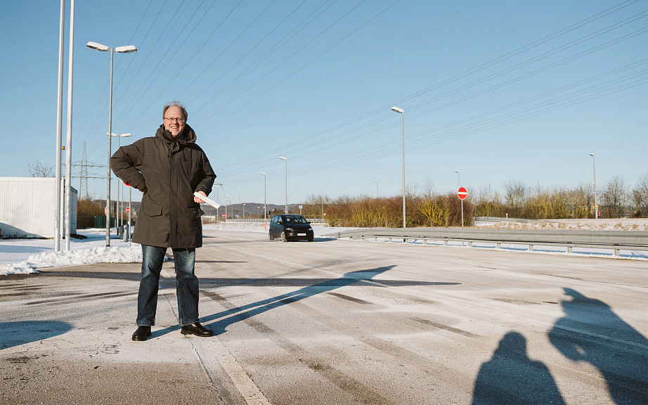 Sebastian bei der ersten Probefahrt des SVC2 im vergangenen Frühjahr.