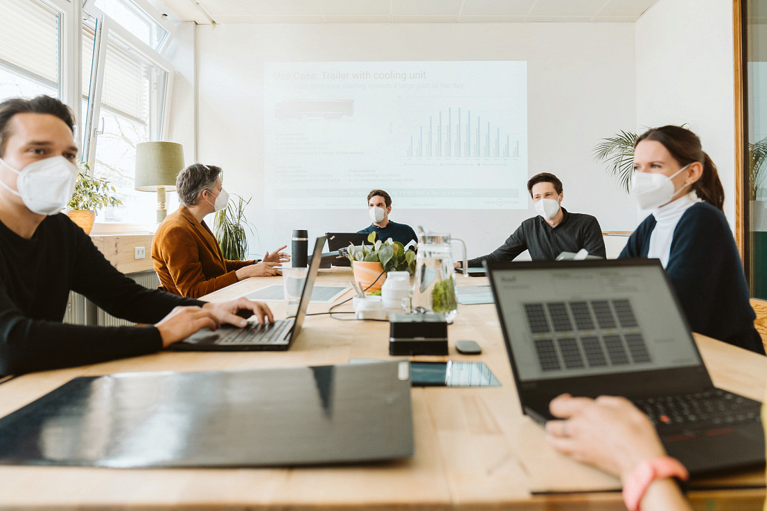 Neue Ideen zu diskutieren ist ein wesentlicher Teil der täglichen Arbeit 